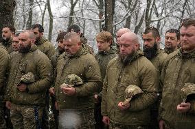 Monument To The Grave Of Commander Of The 67th Brigade Dmytro Kotsiubailo, Call Sign Da Vinci, Hero Of Ukraine