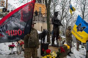 Monument To The Grave Of Commander Of The 67th Brigade Dmytro Kotsiubailo, Call Sign Da Vinci, Hero Of Ukraine