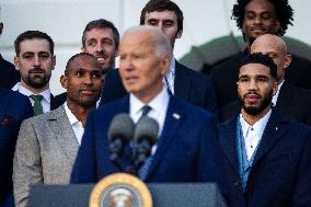 President Biden welcomes Boston Celtics to White House