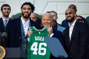 President Biden welcomes Boston Celtics to White House