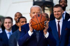 President Biden welcomes Boston Celtics to White House