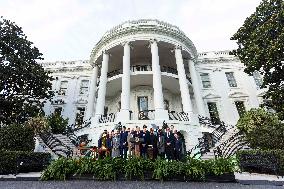 President Biden welcomes Boston Celtics to White House