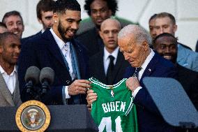 President Biden welcomes Boston Celtics to White House