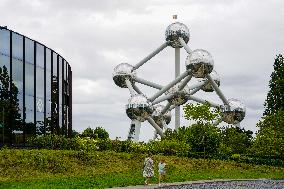 Daily Life At The Iconic Atomium In Brussels