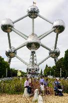 Daily Life At The Iconic Atomium In Brussels