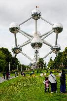 Daily Life At The Iconic Atomium In Brussels