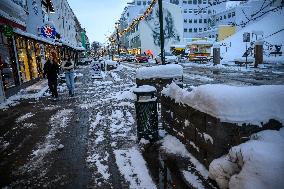 Daily Life In Akureyri, Iceland.