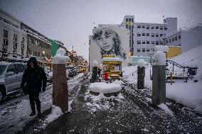 Daily Life In Akureyri, Iceland.