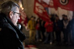 Sit-In Of The Trade Union Organization Flc-Cgil