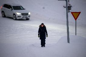 Daily Life In Akureyri, Iceland.