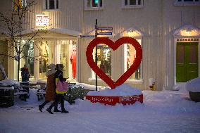 Daily Life In Akureyri, Iceland.