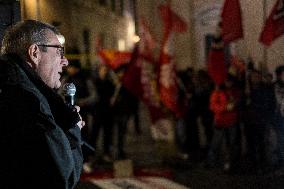 Sit-In Of The Trade Union Organization Flc-Cgil