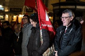 Sit-In Of The Trade Union Organization Flc-Cgil