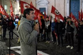 Sit-In Of The Trade Union Organization Flc-Cgil