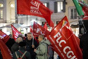 Sit-In Of The Trade Union Organization Flc-Cgil