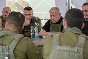 Netanyahu Visits Netzarim Corridor - Gaza