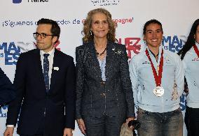 Infanta Elena Meets With Spanish Paralympic Athletes - Madrid