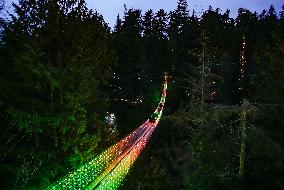 Illuminated Suspension Bridge - Vancouver