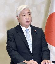 Japan defense chief in Laos