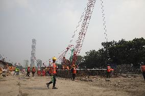 Victoria Metro Construction In Kolkata, India