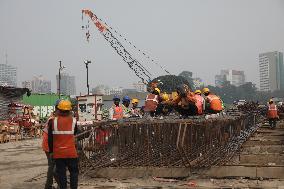 Victoria Metro Construction In Kolkata, India