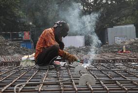 Victoria Metro Construction In Kolkata, India