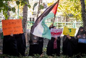 Anti Israeli Rally In Front Of UN Office In Tehran