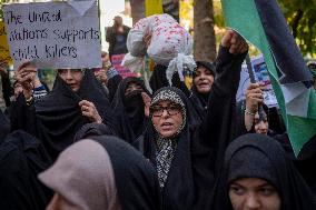 Anti Israeli Rally In Front Of UN Office In Tehran