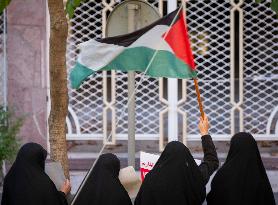 Anti Israeli Rally In Front Of UN Office In Tehran