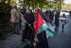 Anti Israeli Rally In Front Of UN Office In Tehran