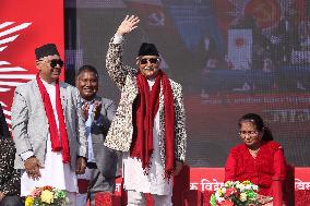 Nepal's Ruling CPN-UML Under PM KP Sharma Oli Holds Show Of Power In Kathmandu