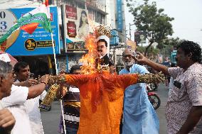 Indian Business Tycoon's Adani Protest In Kolkata, India