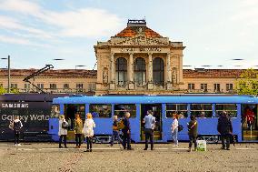 Daily Tram Public Transport In Zagreb