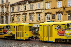 Daily Tram Public Transport In Zagreb