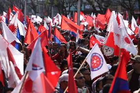 Nepal PM KP Sharma Oli’s Party Hold Show Of Power Protest