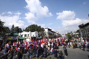 Nepal PM KP Sharma Oli’s Party Hold Show Of Power Protest