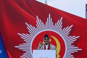 Nepal PM KP Sharma Oli’s Party Hold Show Of Power Protest