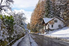 First Snowfall Has Brought Winter To Bavaria