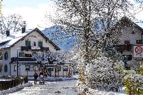 First Snowfall Has Brought Winter To Bavaria