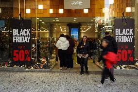 Stores Prepare For Black Friday Sales In Athens, Greece