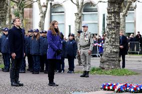 Emmanuel Macron at the ceremony of the 80th anniversary of the Liberation of Strasbourg