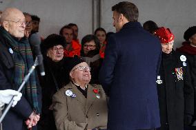 Emmanuel Macron at the ceremony of the 80th anniversary of the Liberation of Strasbourg