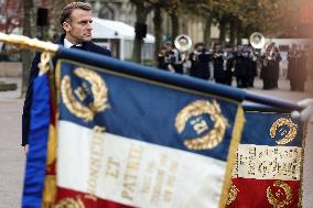 Emmanuel Macron at the ceremony of the 80th anniversary of the Liberation of Strasbourg