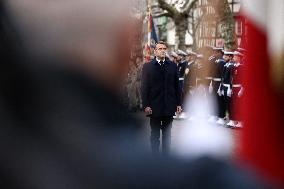 Emmanuel Macron at the ceremony of the 80th anniversary of the Liberation of Strasbourg