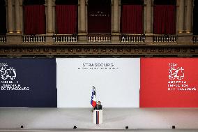 Emmanuel Macron Marks the 80th Anniversary of Strasbourg's Liberation