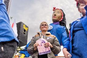 Judith Godreche at Feministe Protest - Paris