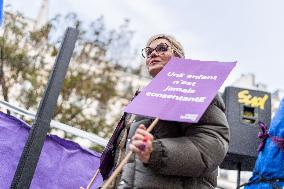 Judith Godreche at Feministe Protest - Paris