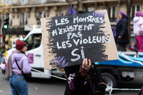 Protest to Condemn Violence Against Women - Paris