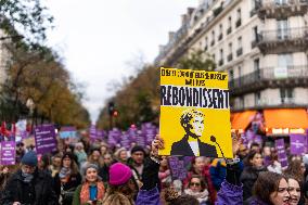 Protest to Condemn Violence Against Women - Paris