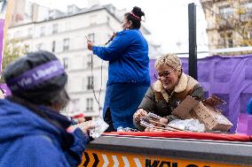 Judith Godreche at Feministe Protest - Paris